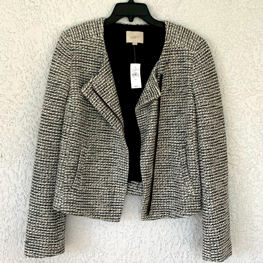 Loft jacket /blazer with front zipper pockets size 10